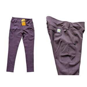 NWT Carhartt Force Fitted Lightweight Utility Legging S(4-6) Burgundy BN3609-W